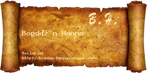 Bogdán Hanna névjegykártya